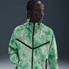 Nike Men's Tech Dri-fit Woven Camo Windrunner Oversized Jacket In Green