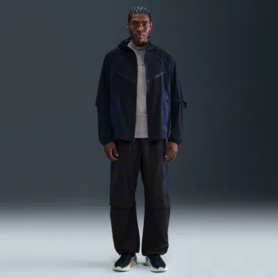 Nike Men's Tech Dri-fit Woven Color-block Oversized Pants In Black