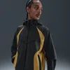 Nike Men's Tech Dri-fit Woven Color-block Windrunner Oversized Jacket In Black