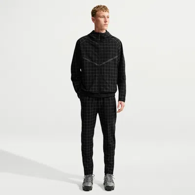 Nike Men's Tech Dri-fit Shori Knit All-over-print Pants In Black