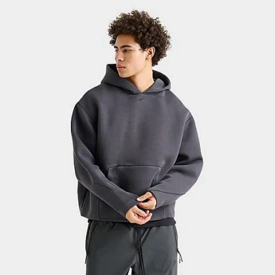 Nike Men's Tech Ergonomic Fleece Pullover Hoodie In Gray