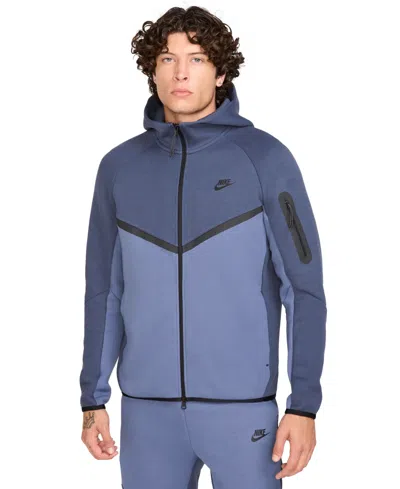 NIKE MEN'S TECH FLEECE FULL-ZIP WINDRUNNER LOGO HOODIE