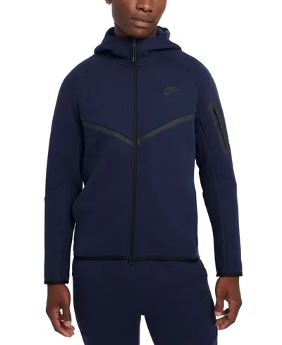 NIKE MEN'S TECH FLEECE FULL-ZIP WINDRUNNER LOGO HOODIE