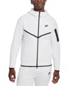 Nike Lightweight Sweatshirt With Zip Hood For Men Sportswear Tech Fleece Hoodie Phantom/black In White