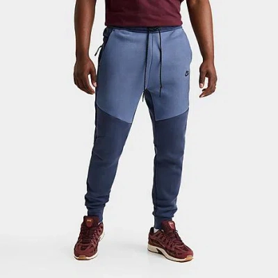 Nike Men's Tech Fleece Jogger Pants In Thunder Blue/diffused Blue/black