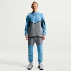 Nike Mens  Tech Fleece Full-zip Windrunner Hoodie In Work Blue/cool Grey/black