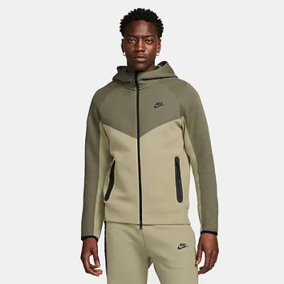Nike Men's Tech Fleece Windrunner Full-zip Hoodie In Neutral Olive/medium Olive/black