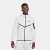 Nike Men's Tech Full-zip Windrunner Hoodie In Birch Heather/black