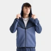 Nike Men's Tech Full-zip Fleece Windrunner Hoodie In Thunder Blue/diffused Blue/black
