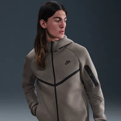 Nike Men's Tech Full-zip Windrunner Hoodie In Gray