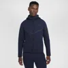 Nike Men's Tech Full-zip Windrunner Hoodie In Obsidian/black