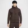 Nike Tech Windrunner Zip Hoodie In Brown