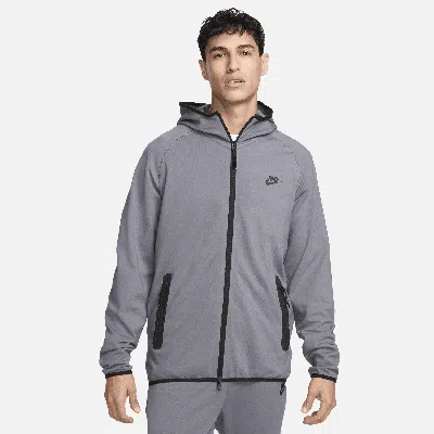 Nike Men's Tech Lightweight Knit Full-zip Hoodie In Grey