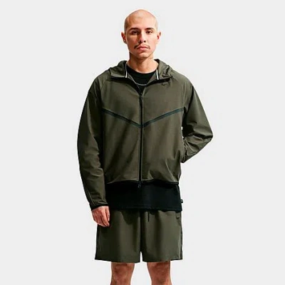 Nike Men's Tech Shori Knit Full-zip Windbreaker Jacket In Green