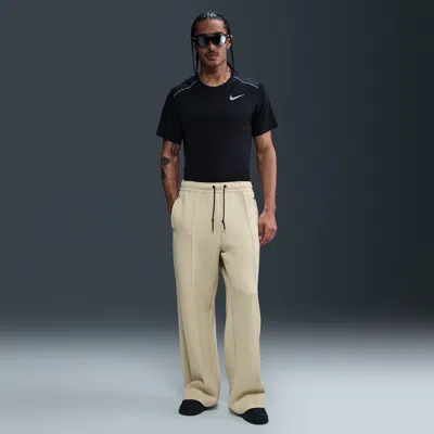 Nike Men's Tech Wide-leg Fleece Pants In Brown
