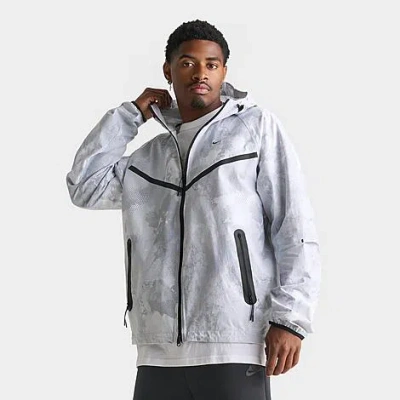 Nike Men's Tech Windrunner Dri-fit Allover Print Woven Full-zip Jacket In Metallic