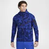 Nike Men's Tech Windrunner Fleece Full-zip Hoodie In Blue