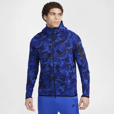 Nike Men's Tech Windrunner Fleece Full-zip Hoodie In Blue