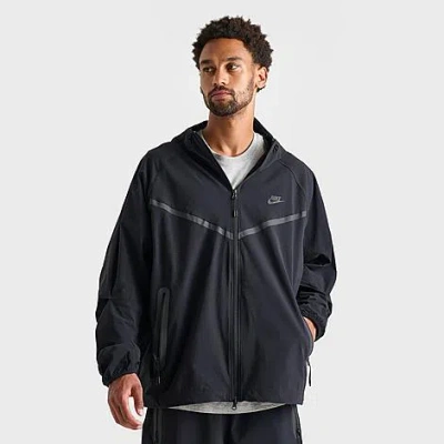Nike Men's Tech Windrunner Woven Full-zip Jacket In Black/black/black