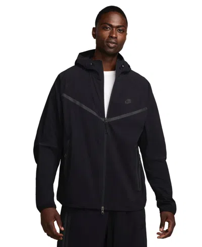 Nike Men's Tech Woven Hooded Jacket In Black
