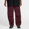 Nike Dri-fit Tech Wide Leg Woven Pants In Burgundy