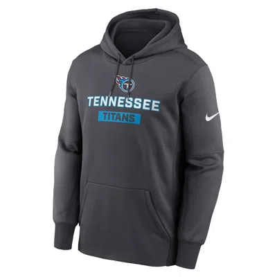 Nike Men's Tennessee Titans Toss Sweep Menâs  Therma Nfl Pullover Hoodie In Gray