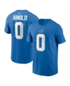 Nike Men's Terrion Arnold Blue Detroit Lions Name Number T-shirt In Blue