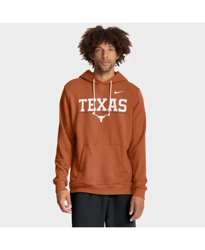 NIKE MEN'S TEXAS ORANGE TEXAS LONGHORNS 2025 SIDELINE PERFORMANCE PULLOVER HOODIE