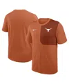 Nike Men's Texas Orange Texas Longhorns 2025 Sideline Uv Performance Coach T-shirt In Brown