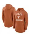 Nike Burnt Orange Texas Longhorns Classic Arch Tri-blend Long Sleeve Hoodie T-shirt In Orange