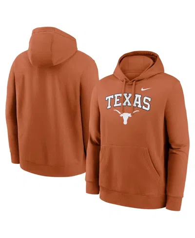 NIKE MEN'S TEXAS ORANGE TEXAS LONGHORNS CLUB FLEECE ARCH PULLOVER HOODIE