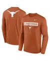 Nike Burnt Orange Texas Longhorns Primetime Campus 2-hit Legend Dri-fit Long Sleeve T-shirt In Brown