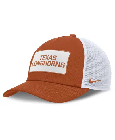 NIKE MEN'S TEXAS ORANGE/WHITE TEXAS LONGHORNS 2025 ON-FIELD RISE PATCH TRUCKER ADJUSTABLE HAT