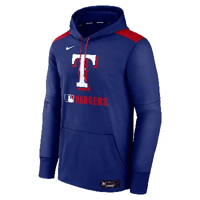 Nike Men's Texas Rangers Authentic Collection  Therma Mlb Pullover Hoodie In Blue