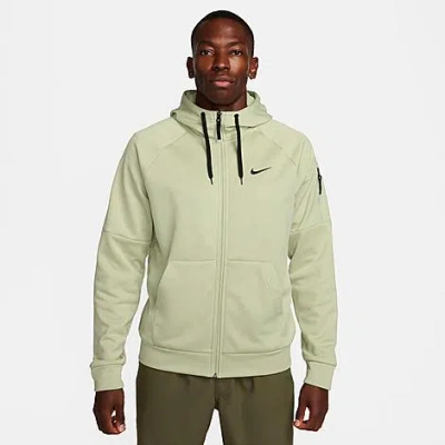 Nike Men's Therma-fit Full-zip Hoodie In Olive Aura/olive Aura/black