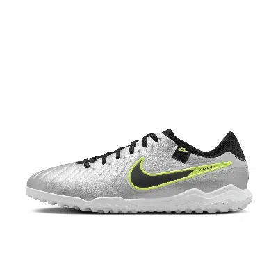 Nike Men's Tiempo Legend 10 Pro Turf Low-top Soccer Shoes In Grey