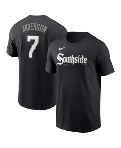 Nike Men's Tim Anderson Black Chicago White Sox City Connect Fuse Name Number T-shirt