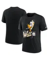 Nike Men's T.j. Watt Heather Black Pittsburgh Steelers Player Graphic T-shirt In Black