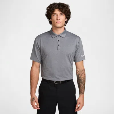 Nike Men's Tour Dri-fit Heathered Golf Polo In Black