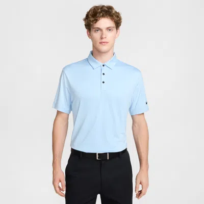 Nike Men's Tour Dri-fit Heathered Golf Polo In Blue