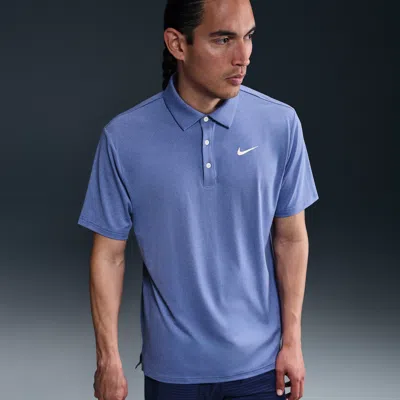 Nike Men's Tour Dri-fit Heathered Golf Polo In Blue
