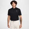 Nike Casual Breathable Solid Color Golf Short Sleeve Polo Shirt Black In Burgundy