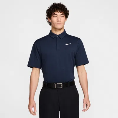 Nike Men's Tour Dri-fit Jacquard Golf Polo In Blue