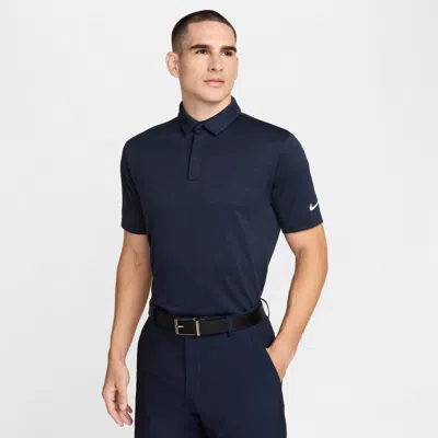 Nike Golf Dri-fit Tour Jacquard Golf Polo In Blue