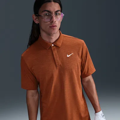 Nike Men's Tour Dri-fit Jacquard Golf Polo In Orange