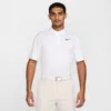 Nike Men's Tour Dri-fit Jacquard Golf Polo In White