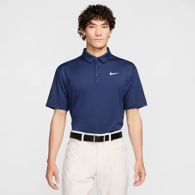 Nike Men's Tour Dri-fit Solid Golf Polo In Blue
