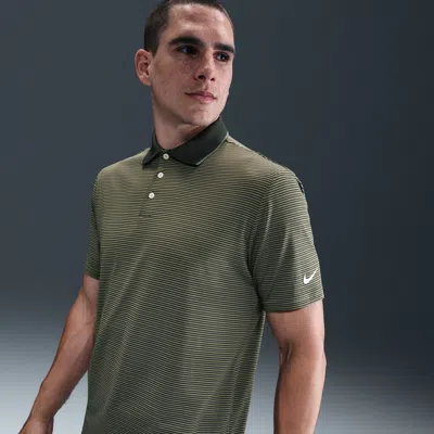 Nike Men's Tour Dri-fit Striped Golf Polo In Green