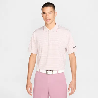Nike Men's Tour Dri-fit Striped Golf Polo In Brown