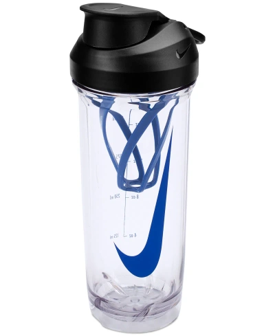 Nike Men's Tr Recharge 24-oz. Shaker Bottle 2.0 In Clear,black,game Royal,game Royal